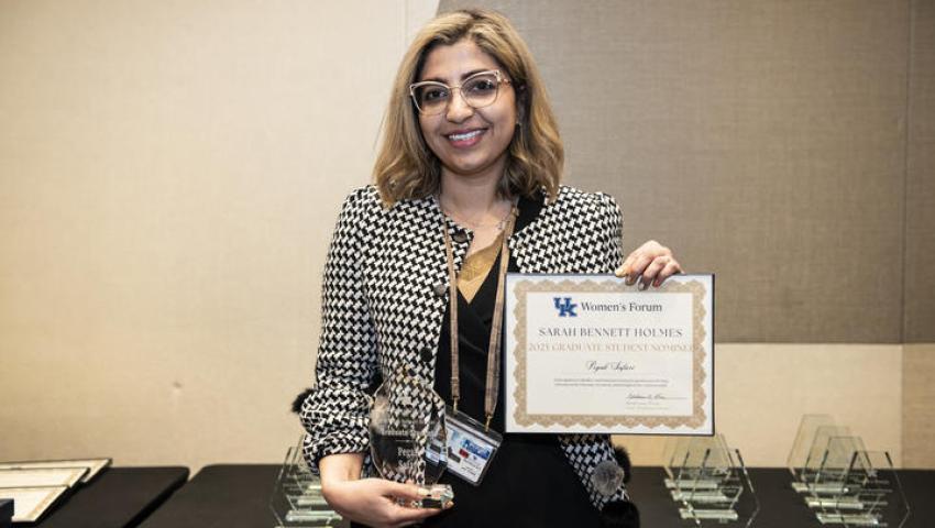 Pegah Safavi, a graudate student in the Stanley and Karen Pigman College of Engineering, is the 2025 Sarah Bennett Holmes graduate student award winner.